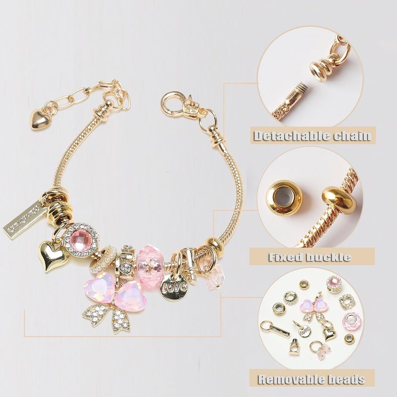 DS Charm Bracelets for teen girls exquisite cute cartoon friendship bracelet Gold Stainless Steel Bangle birthday Gift box Adjustable little girls kids jewelry holiday gifts - Image 4